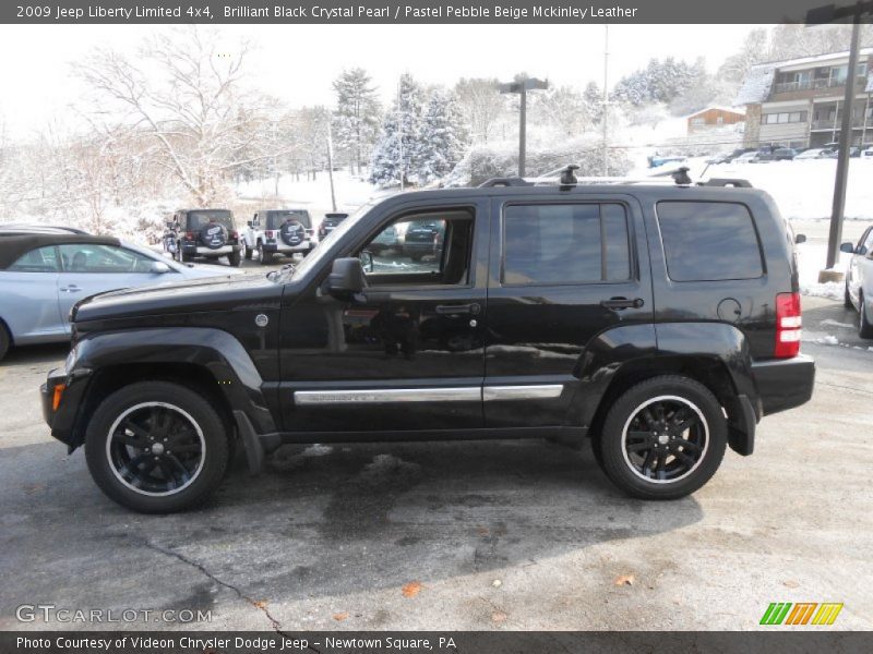 Brilliant Black Crystal Pearl / Pastel Pebble Beige Mckinley Leather 2009 Jeep Liberty Limited 4x4