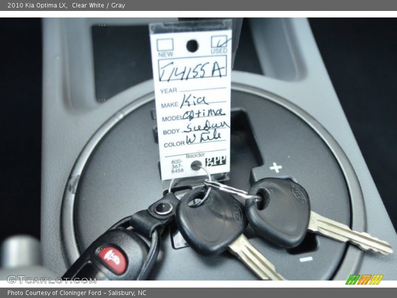 Clear White / Gray 2010 Kia Optima LX