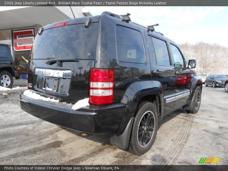 Brilliant Black Crystal Pearl / Pastel Pebble Beige Mckinley Leather 2009 Jeep Liberty Limited 4x4
