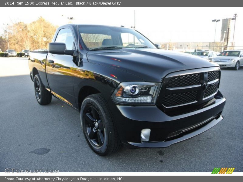 Black / Black/Diesel Gray 2014 Ram 1500 Express Regular Cab
