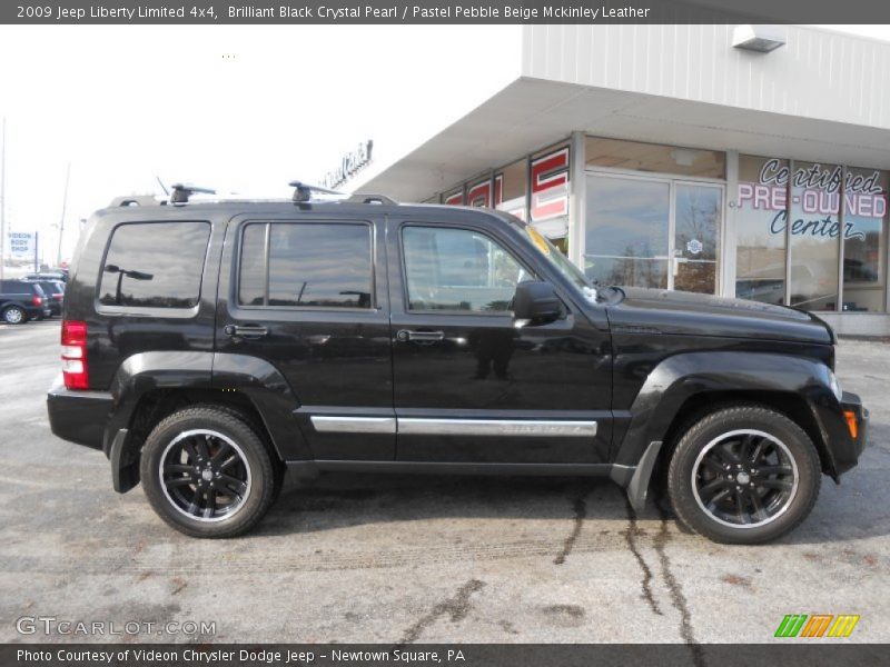 Brilliant Black Crystal Pearl / Pastel Pebble Beige Mckinley Leather 2009 Jeep Liberty Limited 4x4