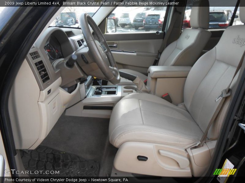 Brilliant Black Crystal Pearl / Pastel Pebble Beige Mckinley Leather 2009 Jeep Liberty Limited 4x4
