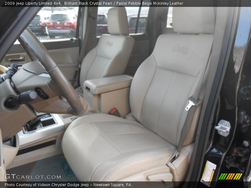 Brilliant Black Crystal Pearl / Pastel Pebble Beige Mckinley Leather 2009 Jeep Liberty Limited 4x4