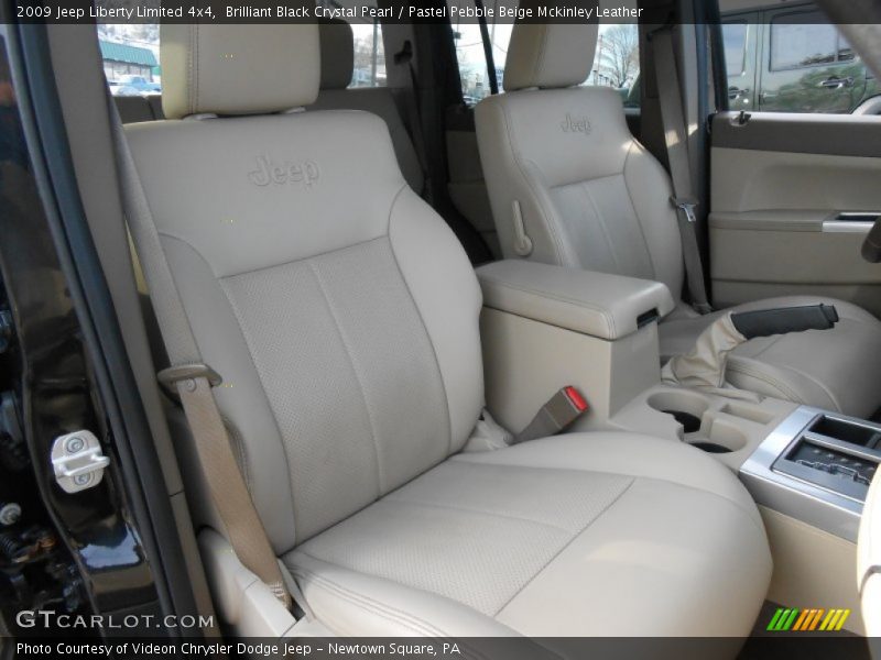 Brilliant Black Crystal Pearl / Pastel Pebble Beige Mckinley Leather 2009 Jeep Liberty Limited 4x4