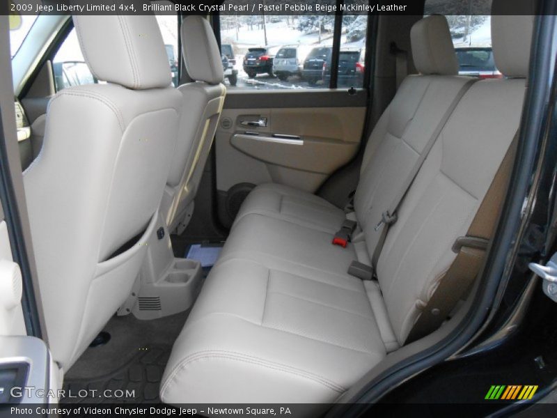 Brilliant Black Crystal Pearl / Pastel Pebble Beige Mckinley Leather 2009 Jeep Liberty Limited 4x4