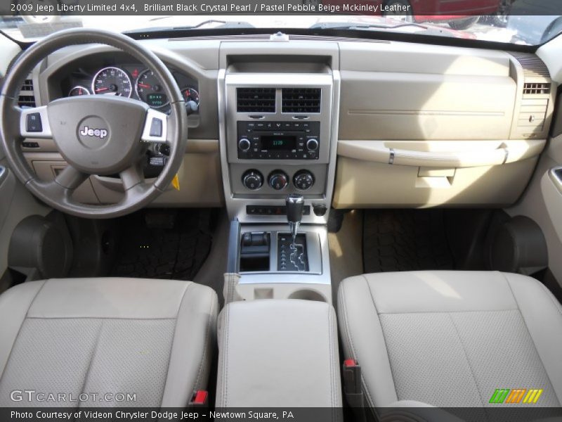 Brilliant Black Crystal Pearl / Pastel Pebble Beige Mckinley Leather 2009 Jeep Liberty Limited 4x4