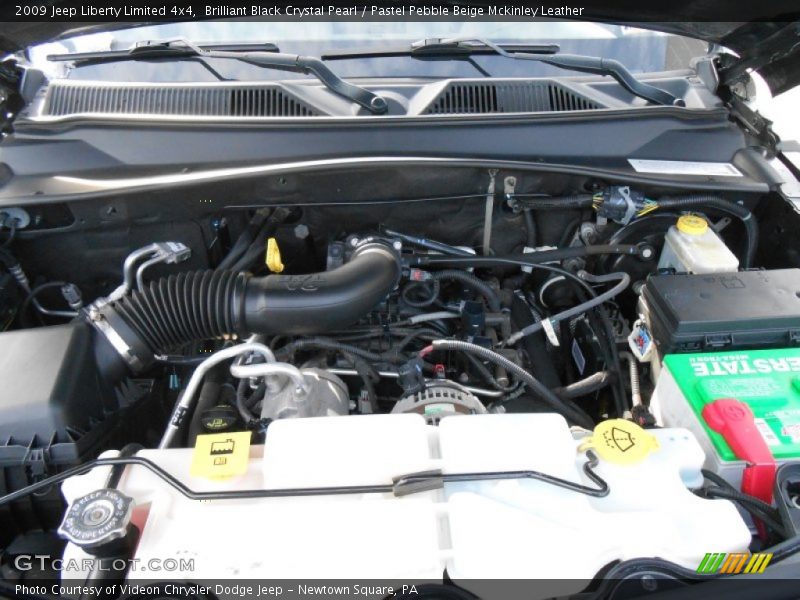 Brilliant Black Crystal Pearl / Pastel Pebble Beige Mckinley Leather 2009 Jeep Liberty Limited 4x4