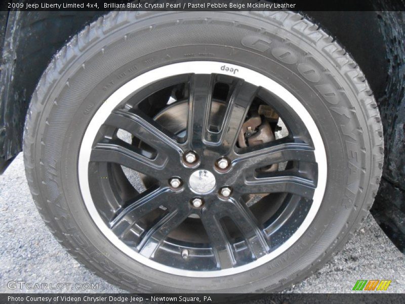 Brilliant Black Crystal Pearl / Pastel Pebble Beige Mckinley Leather 2009 Jeep Liberty Limited 4x4