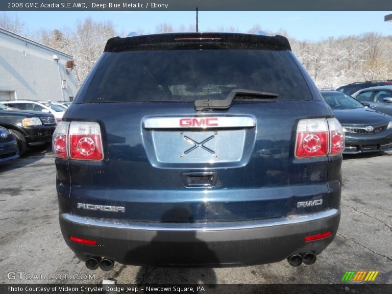 Deep Blue Metallic / Ebony 2008 GMC Acadia SLE AWD
