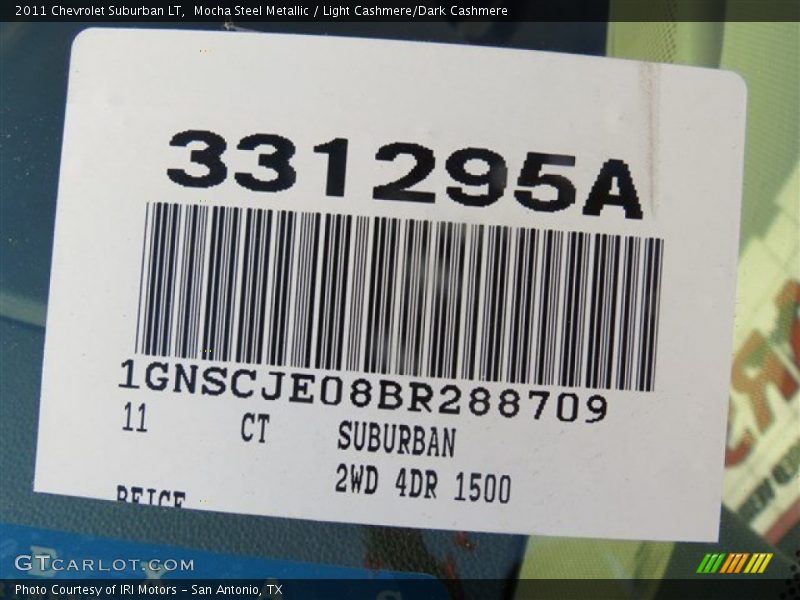 Mocha Steel Metallic / Light Cashmere/Dark Cashmere 2011 Chevrolet Suburban LT