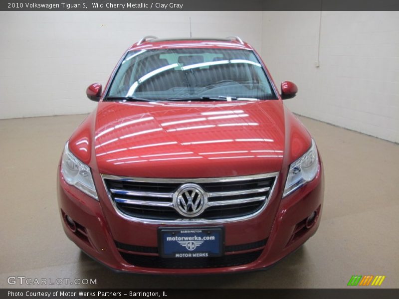 Wild Cherry Metallic / Clay Gray 2010 Volkswagen Tiguan S