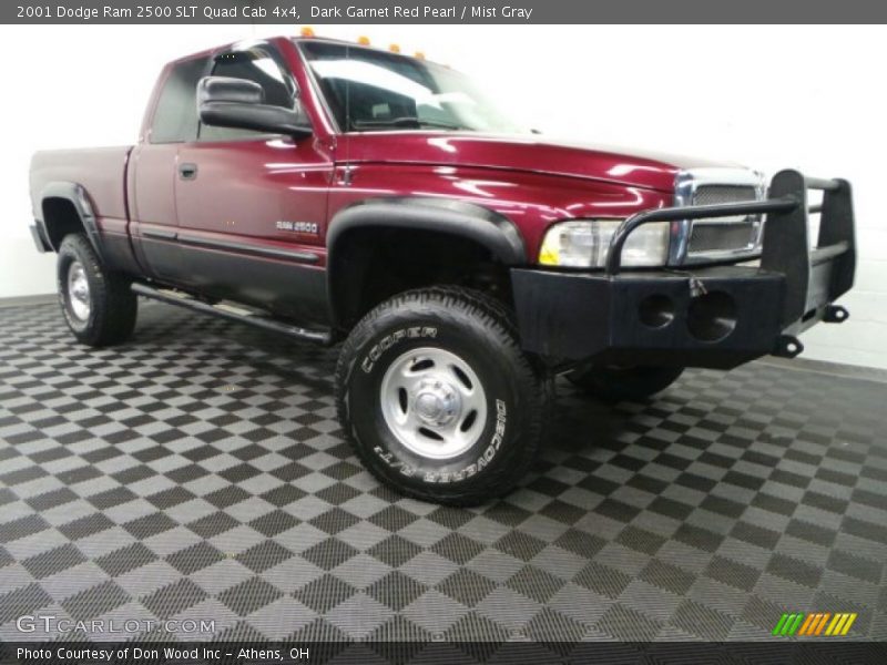 Dark Garnet Red Pearl / Mist Gray 2001 Dodge Ram 2500 SLT Quad Cab 4x4