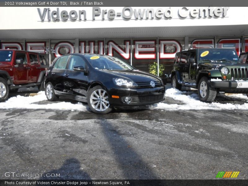 Black / Titan Black 2012 Volkswagen Golf 4 Door TDI