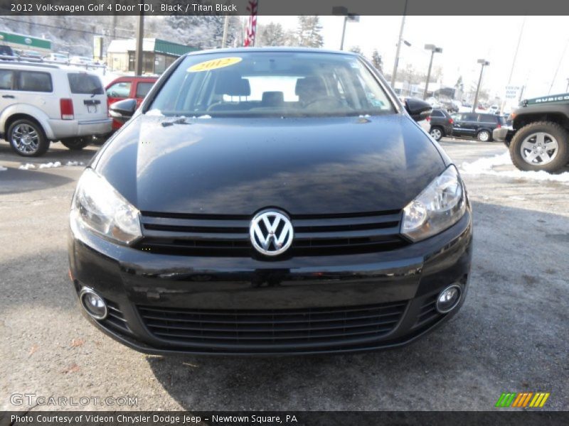Black / Titan Black 2012 Volkswagen Golf 4 Door TDI
