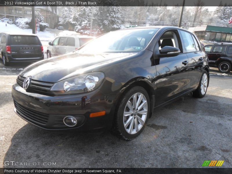Black / Titan Black 2012 Volkswagen Golf 4 Door TDI