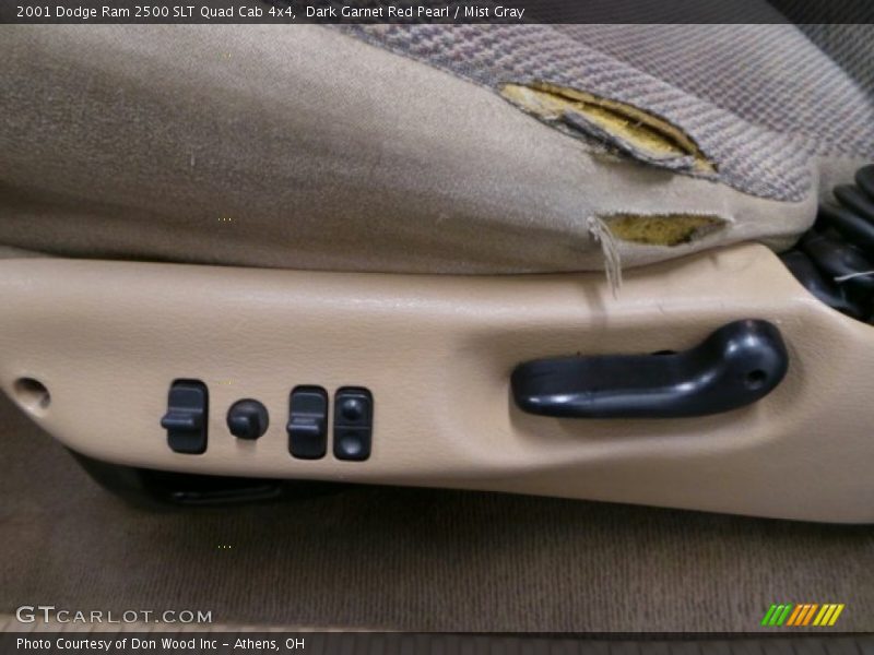 Dark Garnet Red Pearl / Mist Gray 2001 Dodge Ram 2500 SLT Quad Cab 4x4