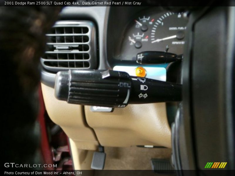 Dark Garnet Red Pearl / Mist Gray 2001 Dodge Ram 2500 SLT Quad Cab 4x4