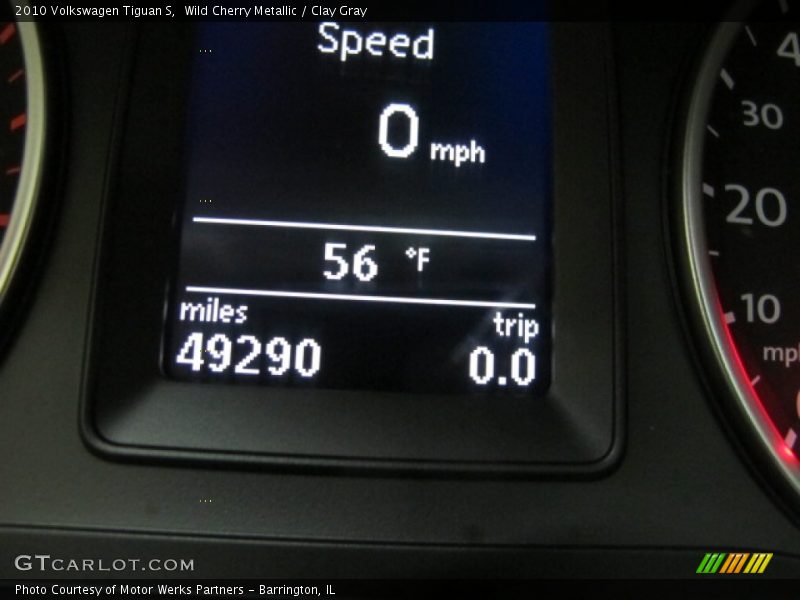 Wild Cherry Metallic / Clay Gray 2010 Volkswagen Tiguan S