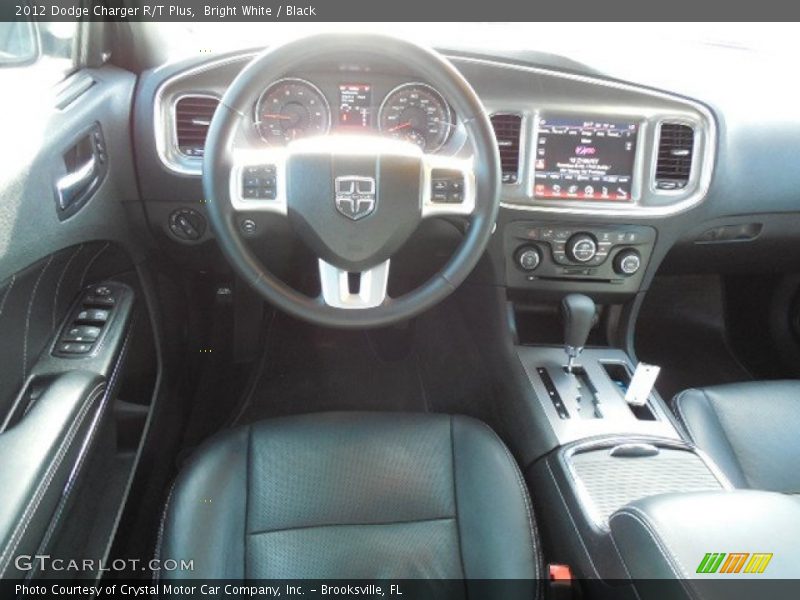Bright White / Black 2012 Dodge Charger R/T Plus
