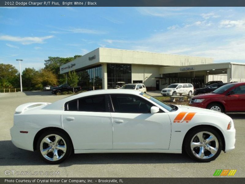 Bright White / Black 2012 Dodge Charger R/T Plus