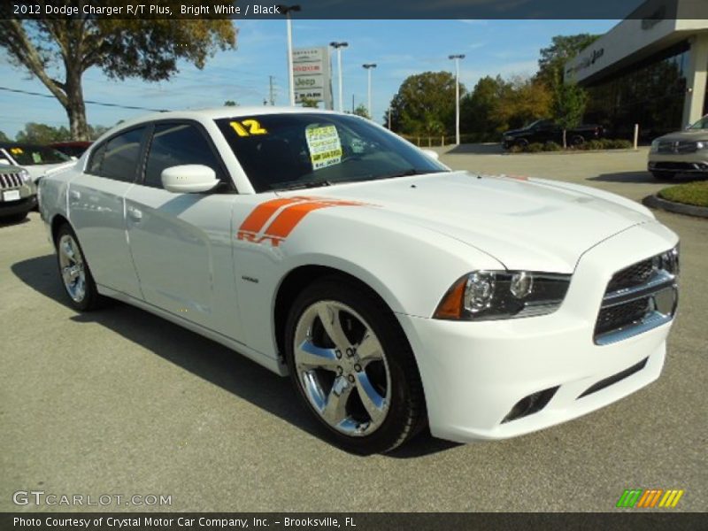 Bright White / Black 2012 Dodge Charger R/T Plus