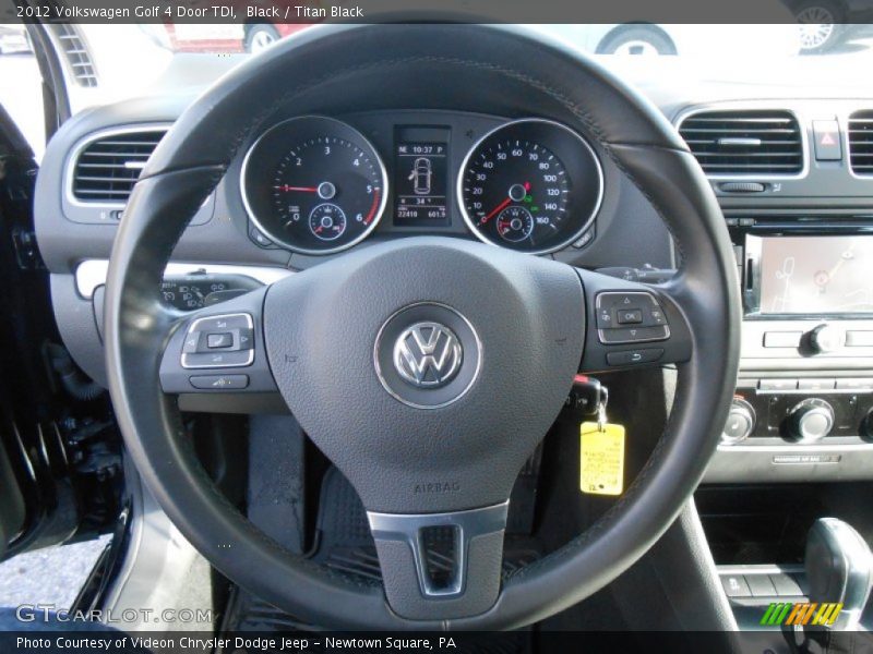 Black / Titan Black 2012 Volkswagen Golf 4 Door TDI