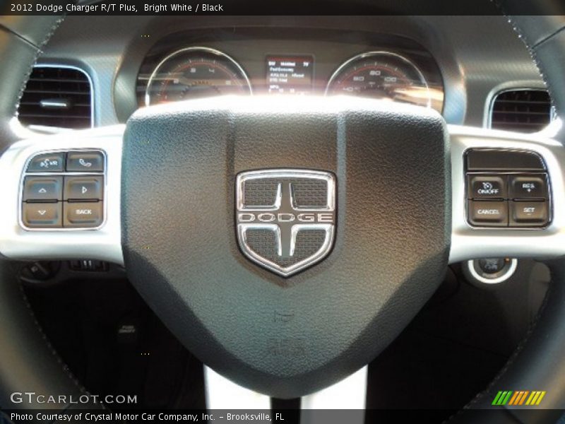 Bright White / Black 2012 Dodge Charger R/T Plus