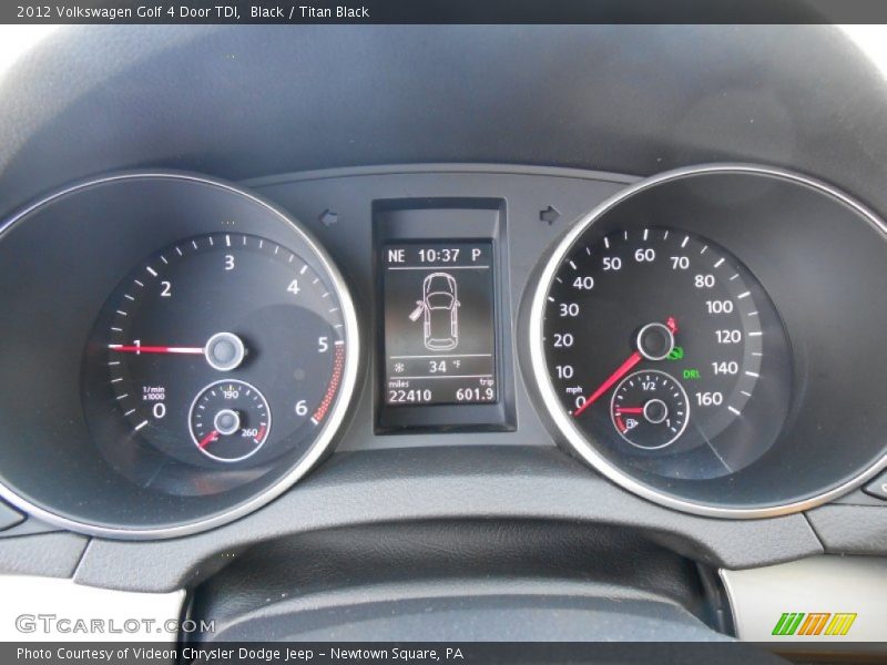 Black / Titan Black 2012 Volkswagen Golf 4 Door TDI