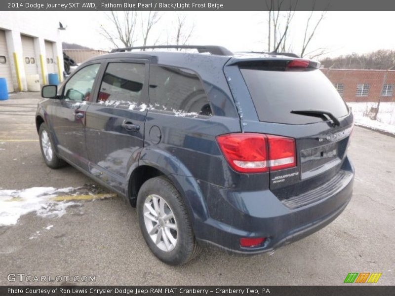 Fathom Blue Pearl / Black/Light Frost Beige 2014 Dodge Journey SXT AWD