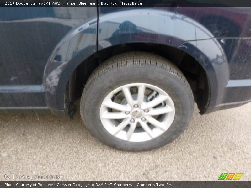 Fathom Blue Pearl / Black/Light Frost Beige 2014 Dodge Journey SXT AWD