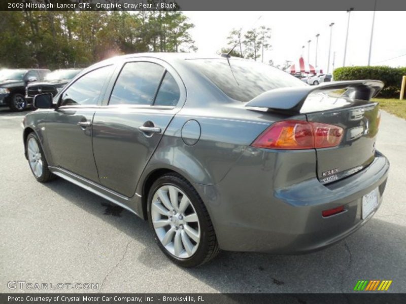 Graphite Gray Pearl / Black 2009 Mitsubishi Lancer GTS