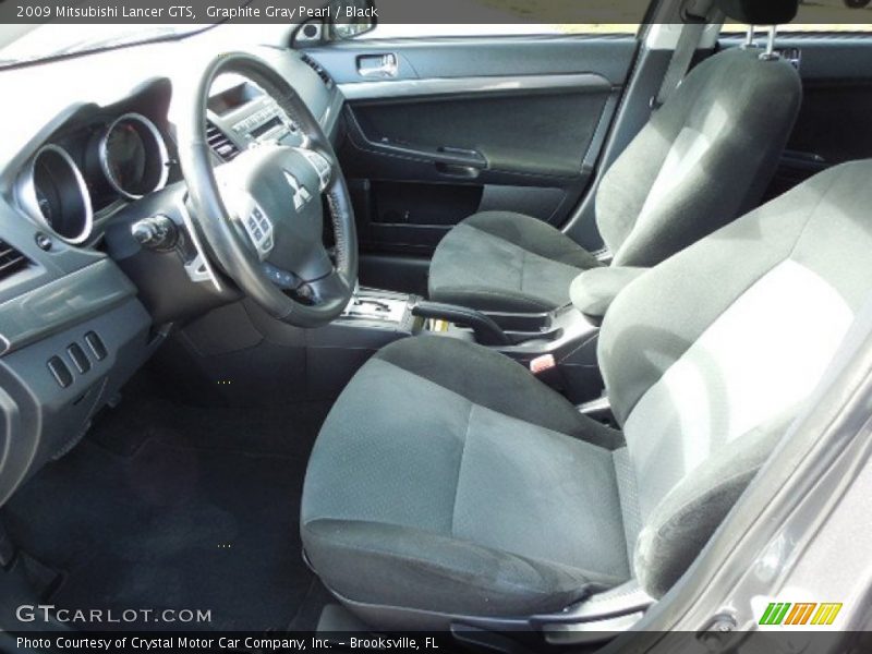 Graphite Gray Pearl / Black 2009 Mitsubishi Lancer GTS