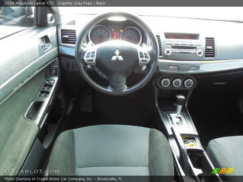 Graphite Gray Pearl / Black 2009 Mitsubishi Lancer GTS