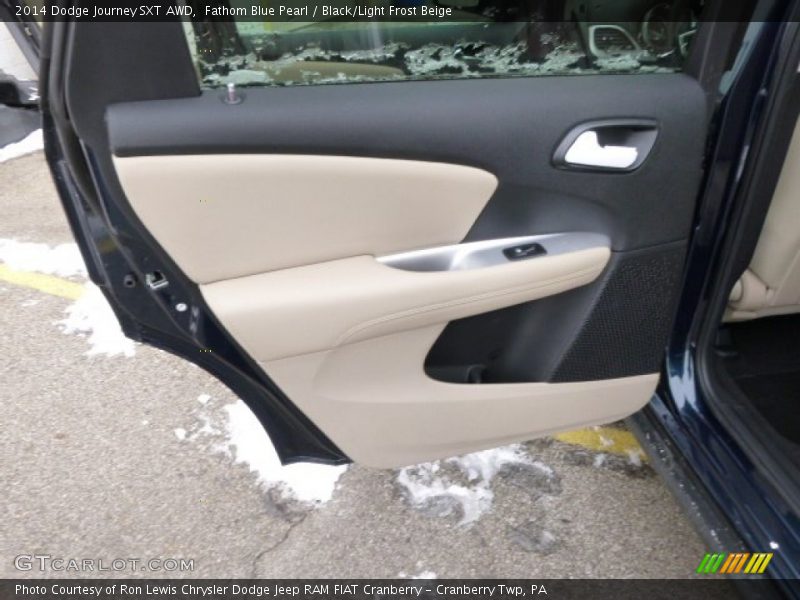 Fathom Blue Pearl / Black/Light Frost Beige 2014 Dodge Journey SXT AWD