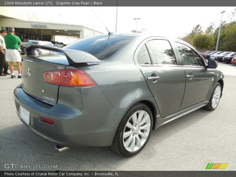 Graphite Gray Pearl / Black 2009 Mitsubishi Lancer GTS