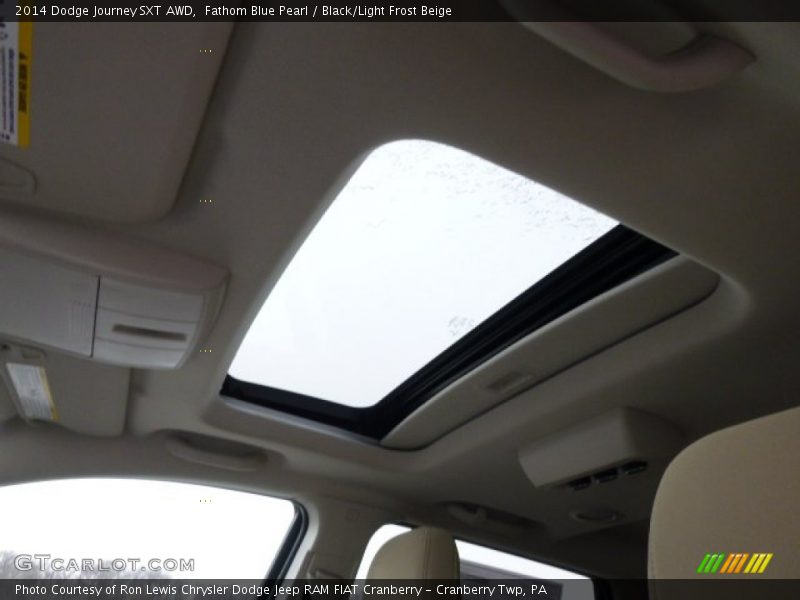 Fathom Blue Pearl / Black/Light Frost Beige 2014 Dodge Journey SXT AWD