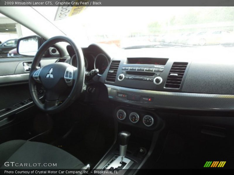Graphite Gray Pearl / Black 2009 Mitsubishi Lancer GTS