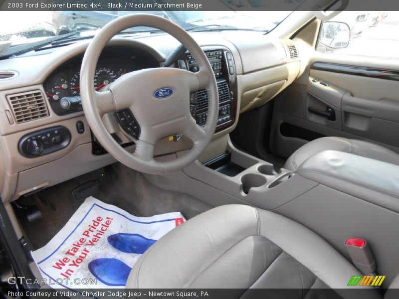 Black / Medium Parchment Beige 2003 Ford Explorer Limited 4x4