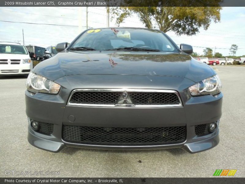 Graphite Gray Pearl / Black 2009 Mitsubishi Lancer GTS