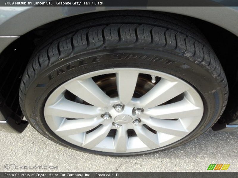 Graphite Gray Pearl / Black 2009 Mitsubishi Lancer GTS