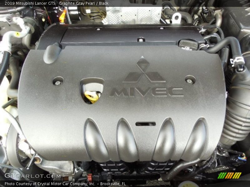 Graphite Gray Pearl / Black 2009 Mitsubishi Lancer GTS