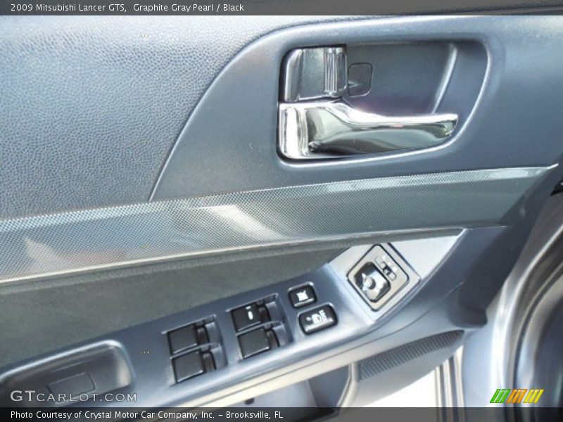 Graphite Gray Pearl / Black 2009 Mitsubishi Lancer GTS