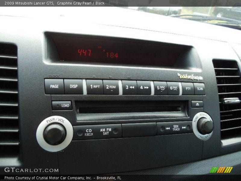 Graphite Gray Pearl / Black 2009 Mitsubishi Lancer GTS