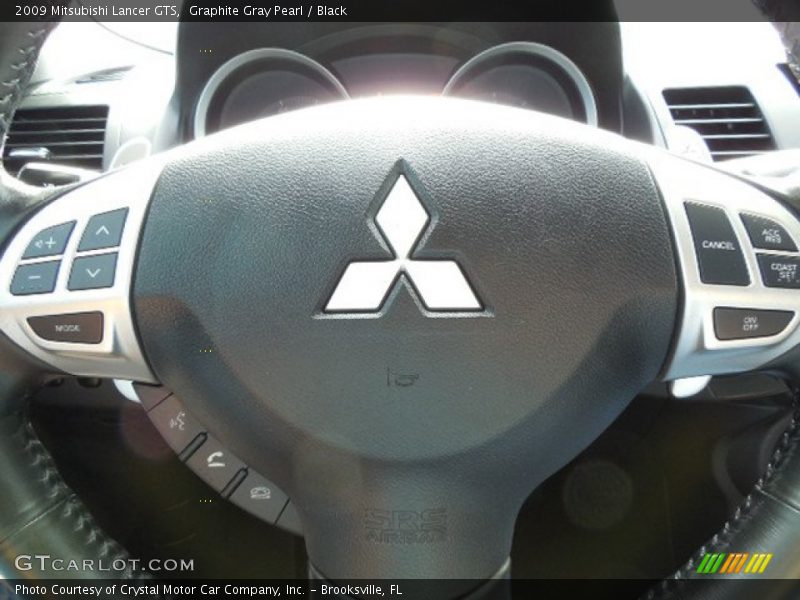 Graphite Gray Pearl / Black 2009 Mitsubishi Lancer GTS