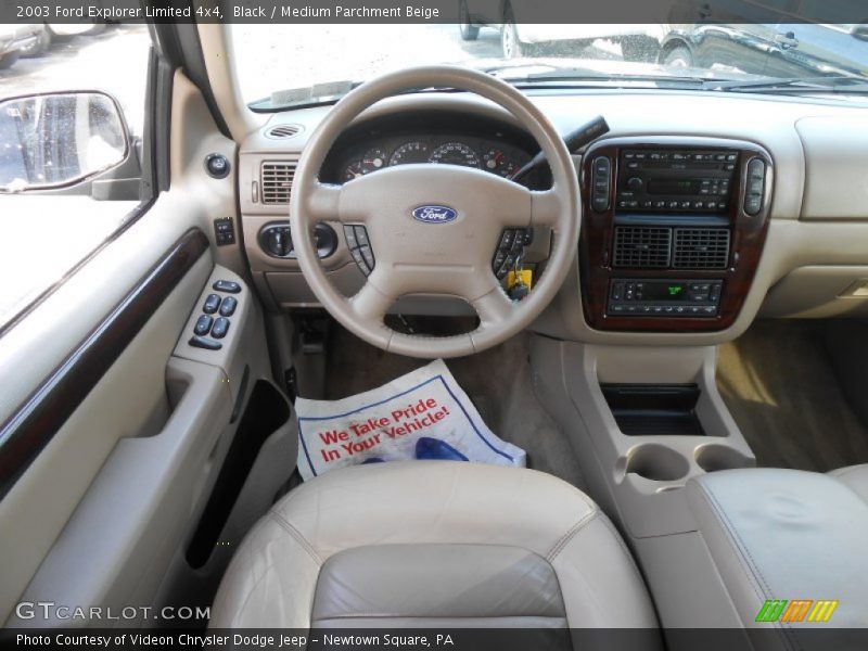 Black / Medium Parchment Beige 2003 Ford Explorer Limited 4x4
