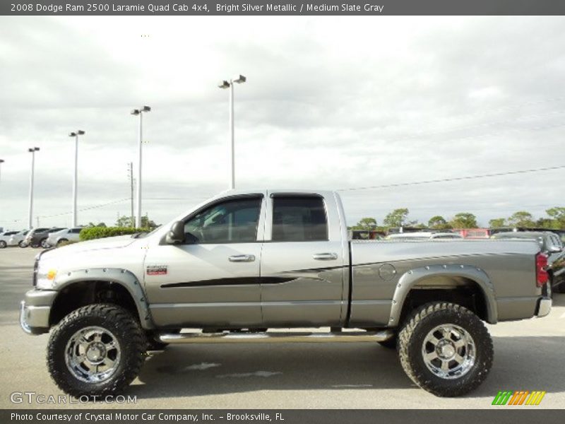 Bright Silver Metallic / Medium Slate Gray 2008 Dodge Ram 2500 Laramie Quad Cab 4x4