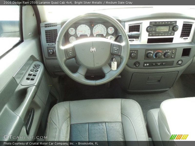 Bright Silver Metallic / Medium Slate Gray 2008 Dodge Ram 2500 Laramie Quad Cab 4x4
