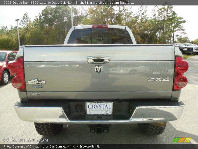 Bright Silver Metallic / Medium Slate Gray 2008 Dodge Ram 2500 Laramie Quad Cab 4x4