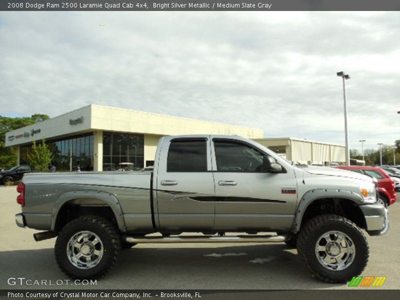 Bright Silver Metallic / Medium Slate Gray 2008 Dodge Ram 2500 Laramie Quad Cab 4x4