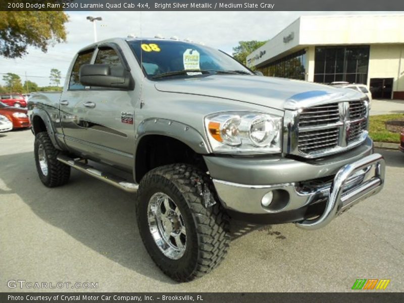Bright Silver Metallic / Medium Slate Gray 2008 Dodge Ram 2500 Laramie Quad Cab 4x4